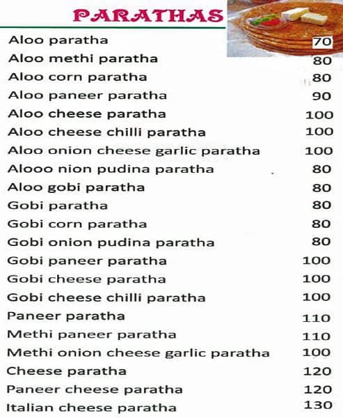 Cafe Rolla Costa menu