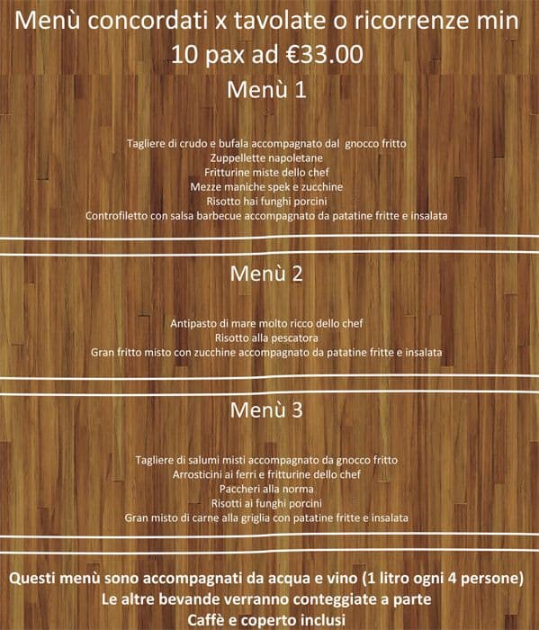 Menu di Mucca e Farina 