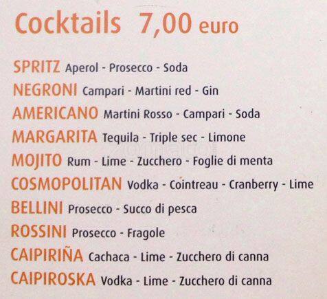 Menu di Caffè la Piazzetta 