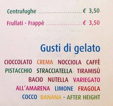 Menu di Caffè la Piazzetta 