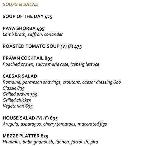 JW Café - JW Marriott Mumbai Sahar menu