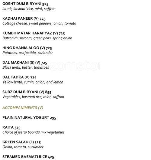 JW Café - JW Marriott Mumbai Sahar menu