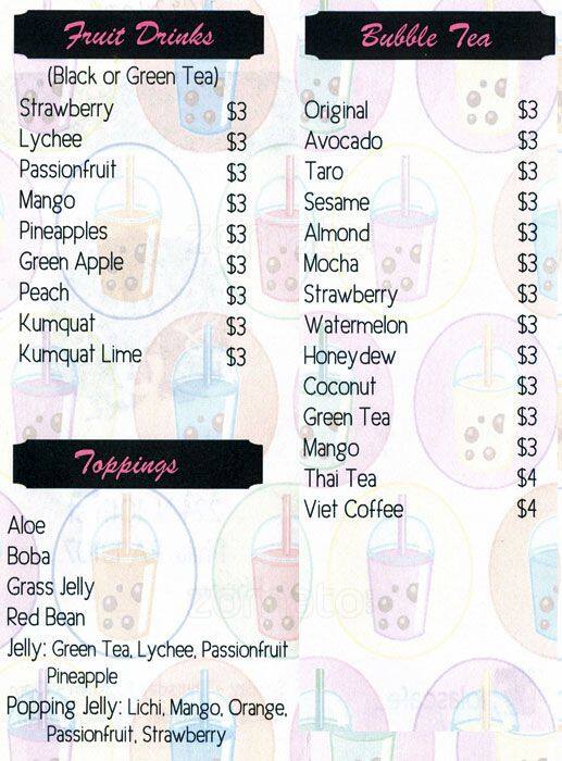 Lola's Cafe menu