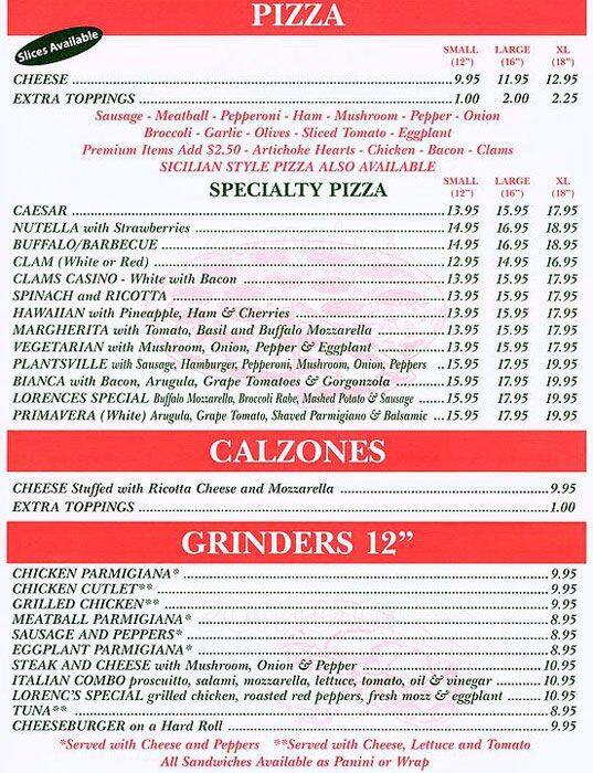 Plantsville Pizza Restaurant Menu Urbanspoon/Zomato
