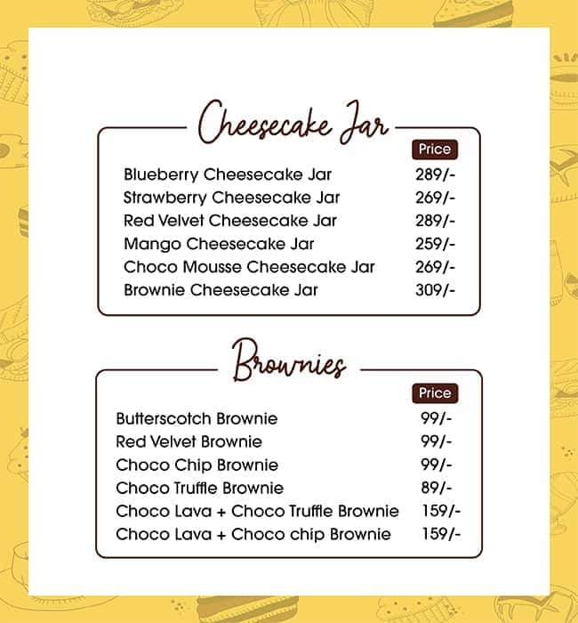 Menu of Cheesecakes by CakeZone, Hauz Khas, New Delhi