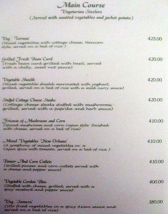 Menu at Tangerine Sizzlers Steak and More, Chennai, 5