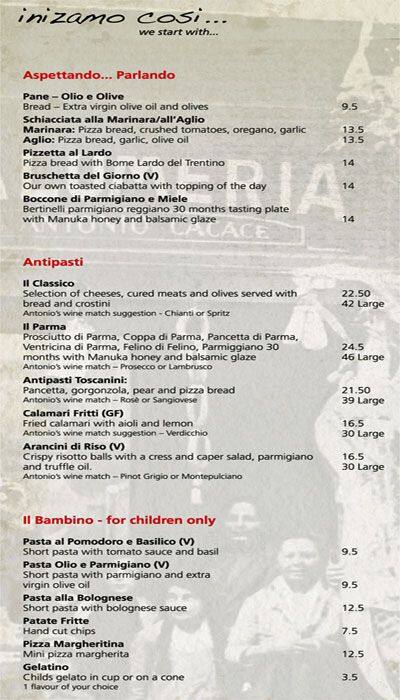 La Bella Italia Menu, Menu for La Bella Italia, Petone, Wellington ...