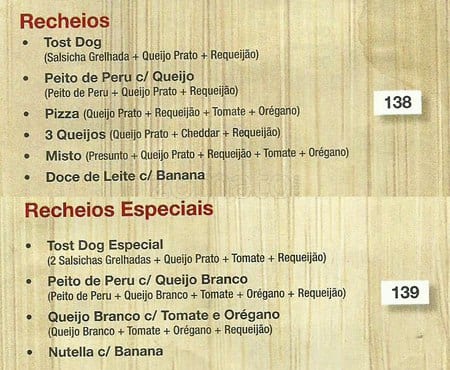 Rei do Mate cardápio