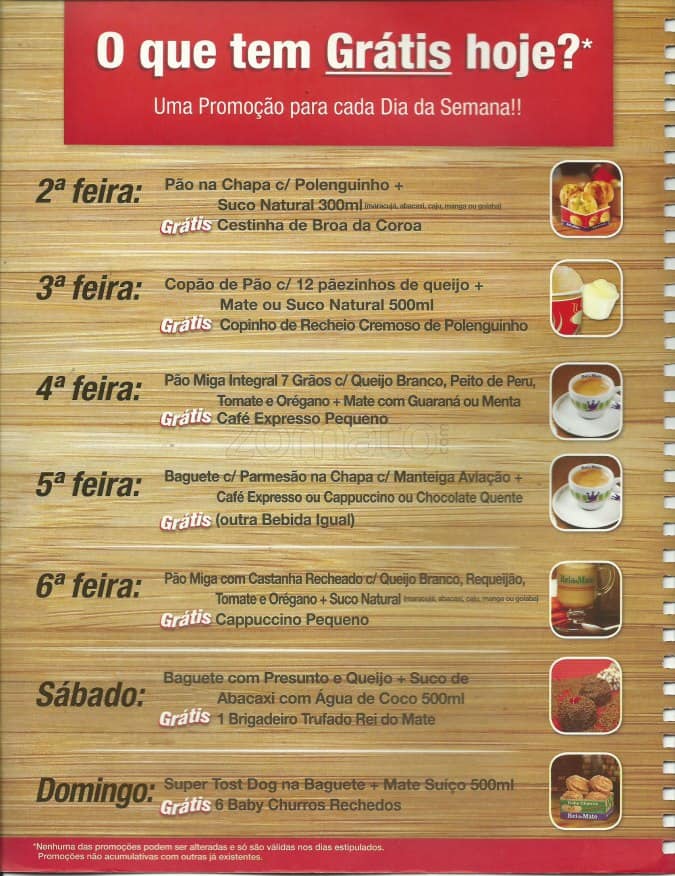 Rei do Mate cardápio