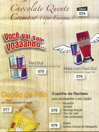 Rei do Mate cardápio