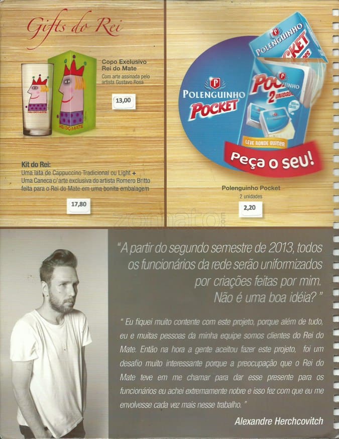 Rei do Mate cardápio