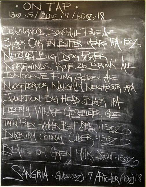 Tequila Bookworm menu