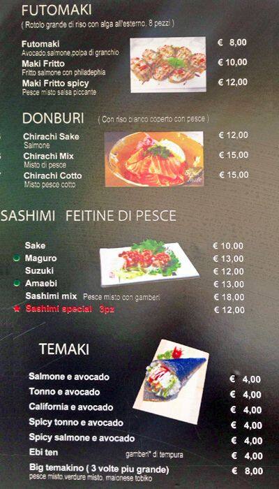 Menu di Ikka 