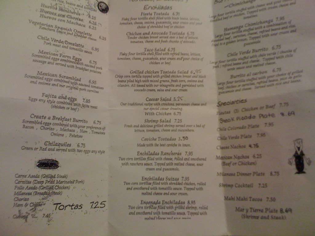 Mexican Kitchen Menu, Menu for Mexican Kitchen, Moreno Valley, Inland