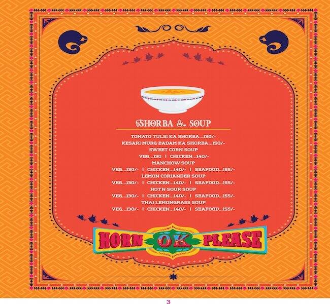 The Grand Trunk Road Menu, Menu for The Grand Trunk Road, Rani Gunj