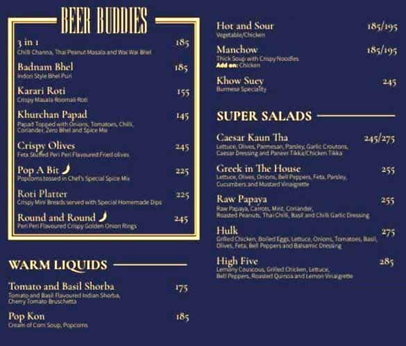 Dhunki menu
