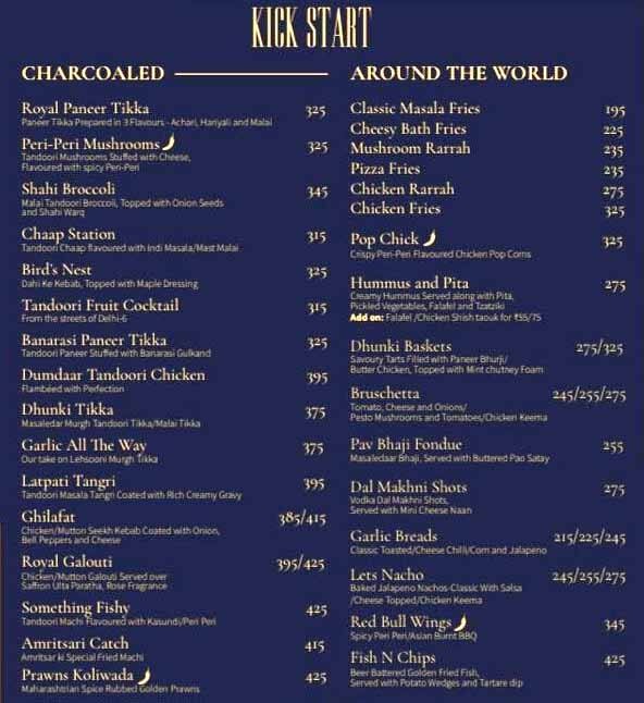 Dhunki menu