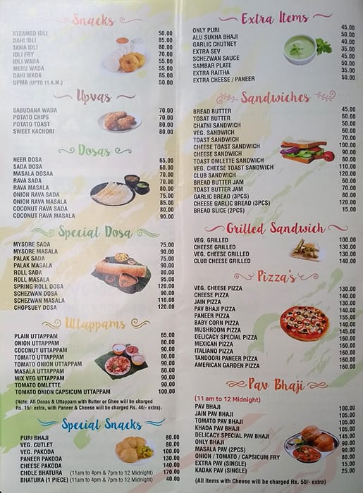 Delicacy menu, Menu restauracji Delicacy, Kandivali West, Mumbai - Zomato