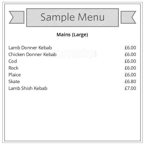 Menu at Express BBQ Fish Bar, Buckhurst Hill