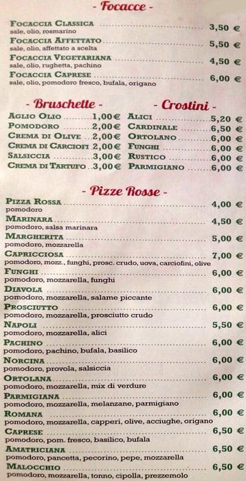 Menu di Mastro Pizza 2013 - Pizzeria Artigianale 