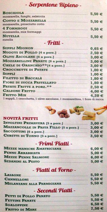 Menu di Mastro Pizza 2013 - Pizzeria Artigianale 