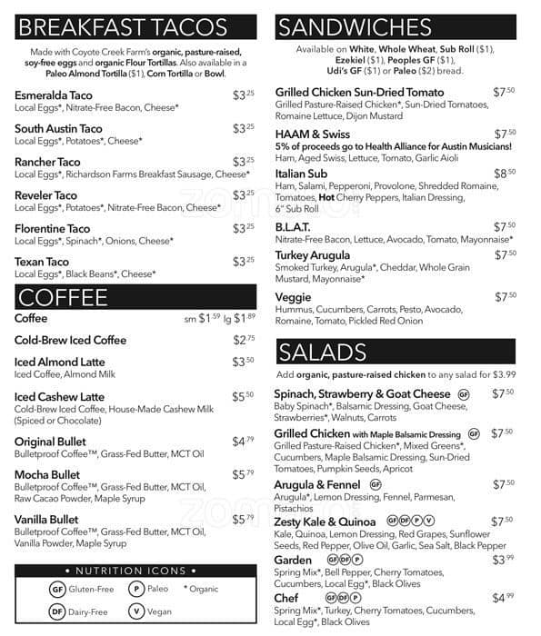 People's Pharmacy Deli Menu Urbanspoon/Zomato