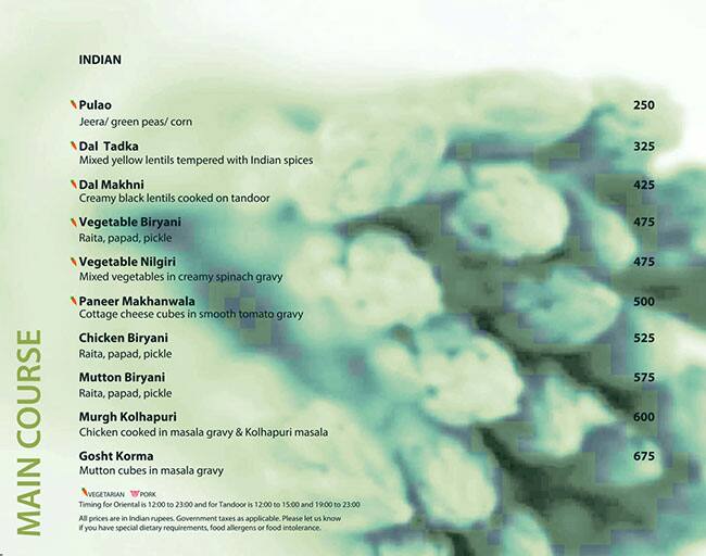 Menu at Latest Recipe, Candolim, Hotel Le Meridien
