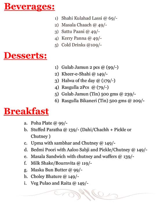 TMX- The Meal BoX menu