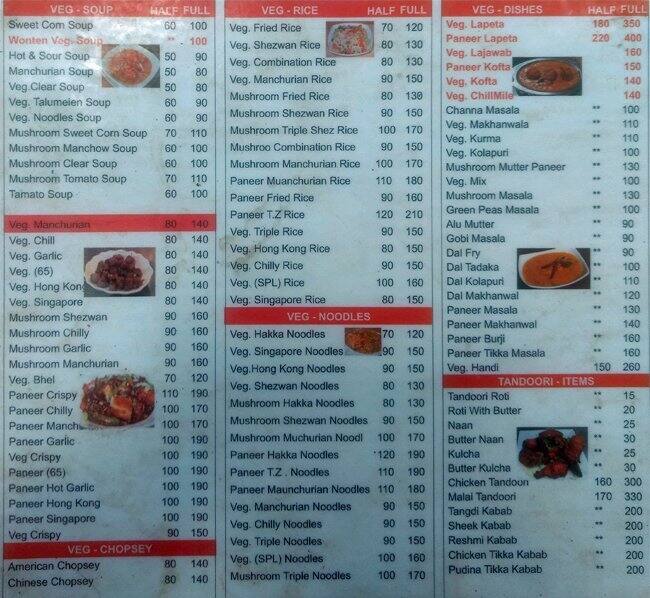 Kalpana Palace Menu, Menu for Kalpana Palace, Nerul, Navi Mumbai - Zomato