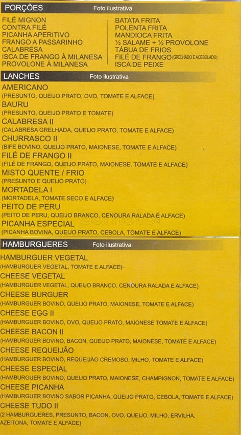 Coffee Corner J.A cardápio