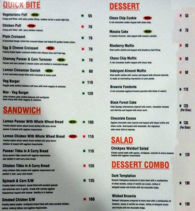 Menu at Barista Lavazza Espresso Bar, Chandigarh, Sco 6364