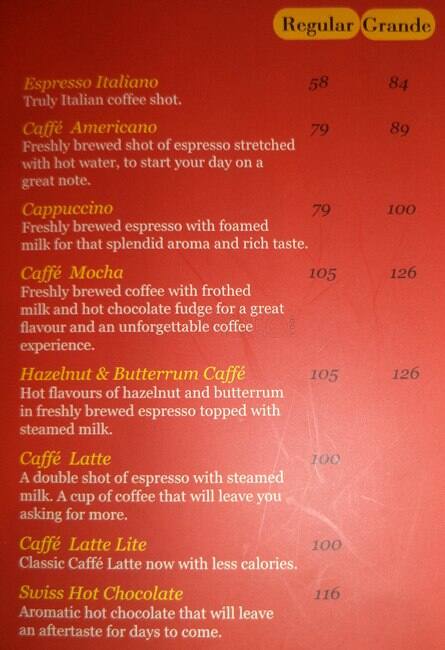 Barista Lavazza Espresso Bar Menu Zomato