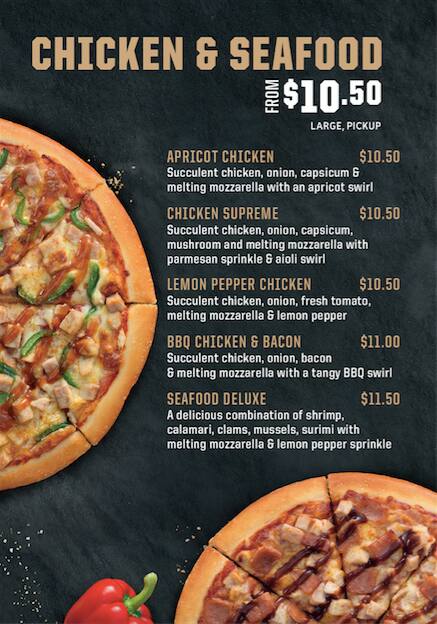 Pizza Hut menu