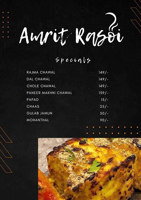 Menu of Amrit Rasoi, Satellite, Ahmedabad