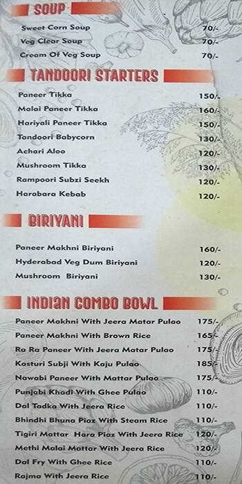 chennai express menu