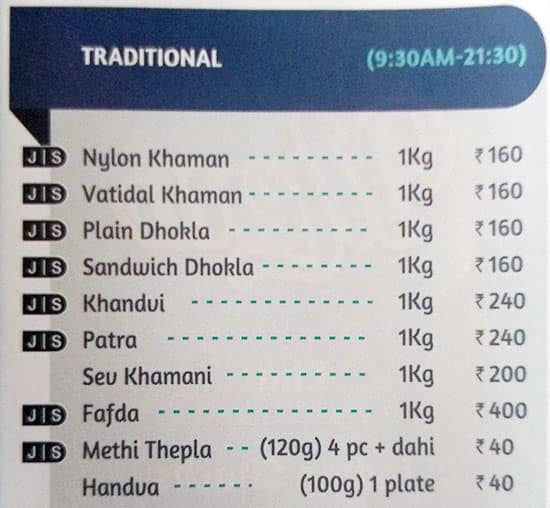 Radhe Snack menu