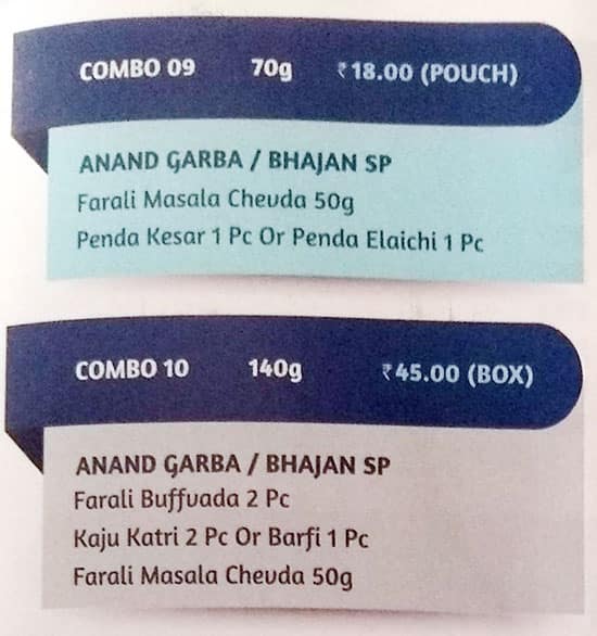 Radhe Snack menu
