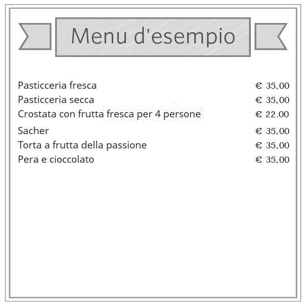 Menu di Pasticceria Correggio 