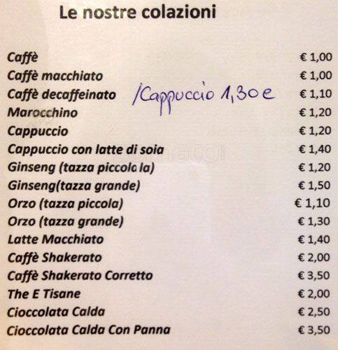 Menu di Cris Bar 