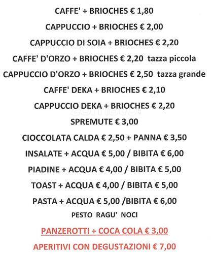 Menu di Cris Bar 