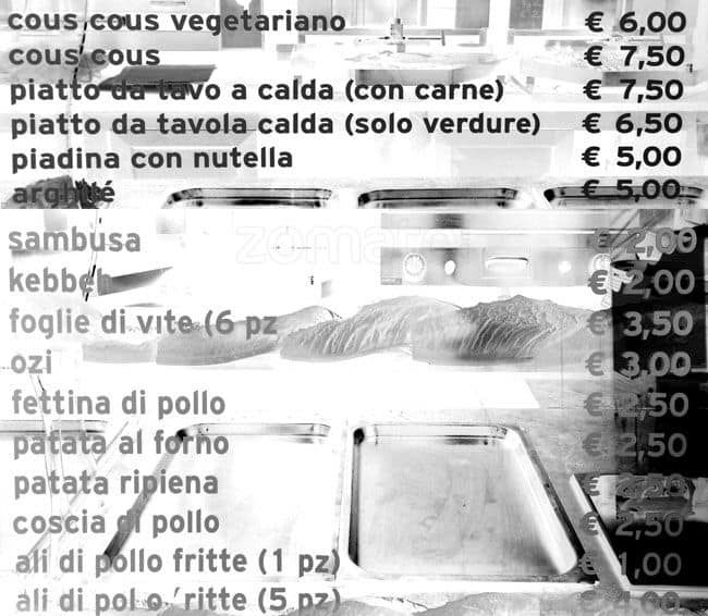 Menu di Ali Babá Kebab e Chicken 