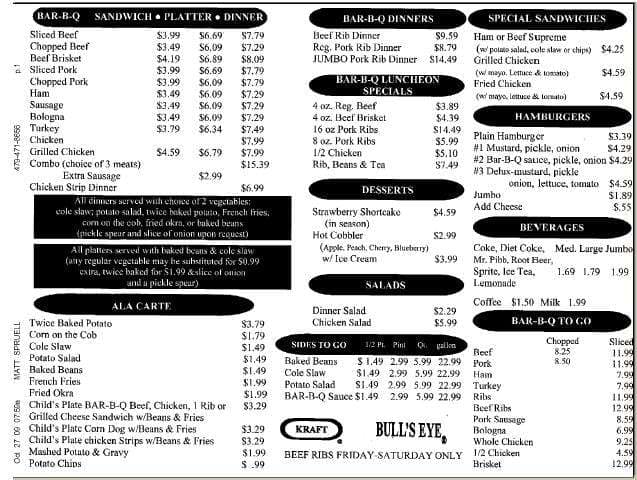 Jerry Neel's Bar-B-Q Menu - Urbanspoon/Zomato