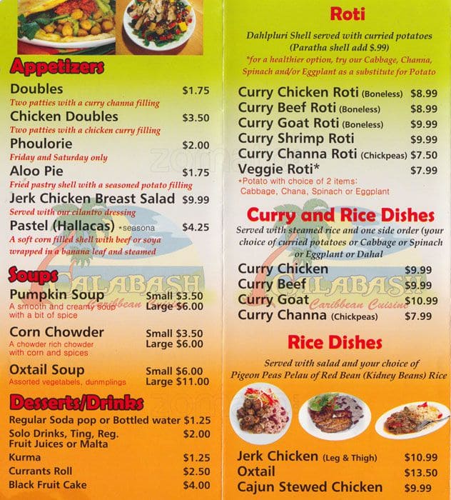 Calabash Caribbean Cuisine Menu Urbanspoon Zomato   482cff3793876661db6b721223e4dedb 