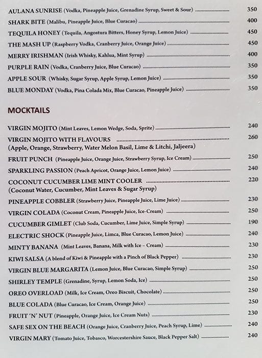 Shree Mahalaxmi Bar & Restaurant menu