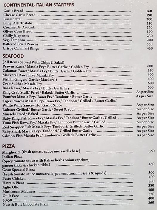 Shree Mahalaxmi Bar & Restaurant menu