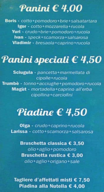 Menu di Union Club 