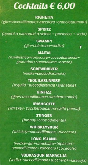 Menu di Union Club 