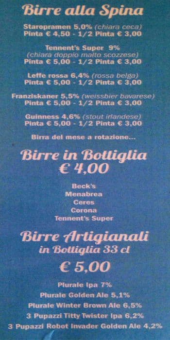 Menu di Union Club 