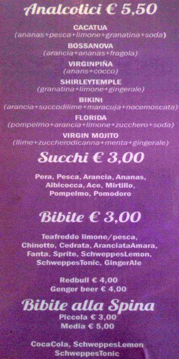 Menu di Union Club 