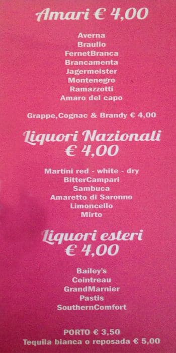 Menu di Union Club 